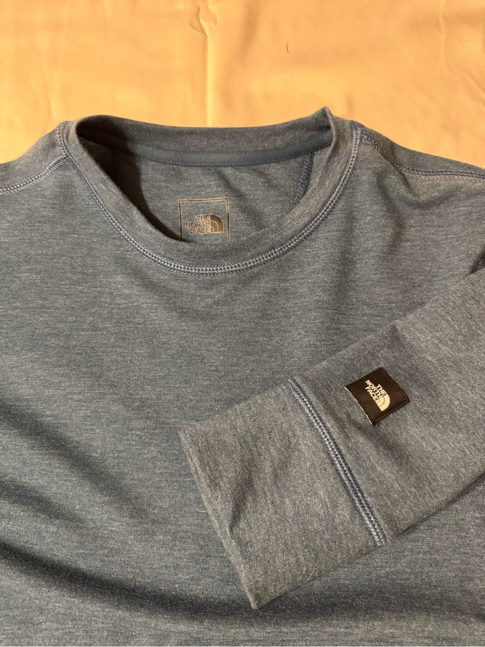 The North Face Men's Heather Slate Blue Crewneck Shirt Medium